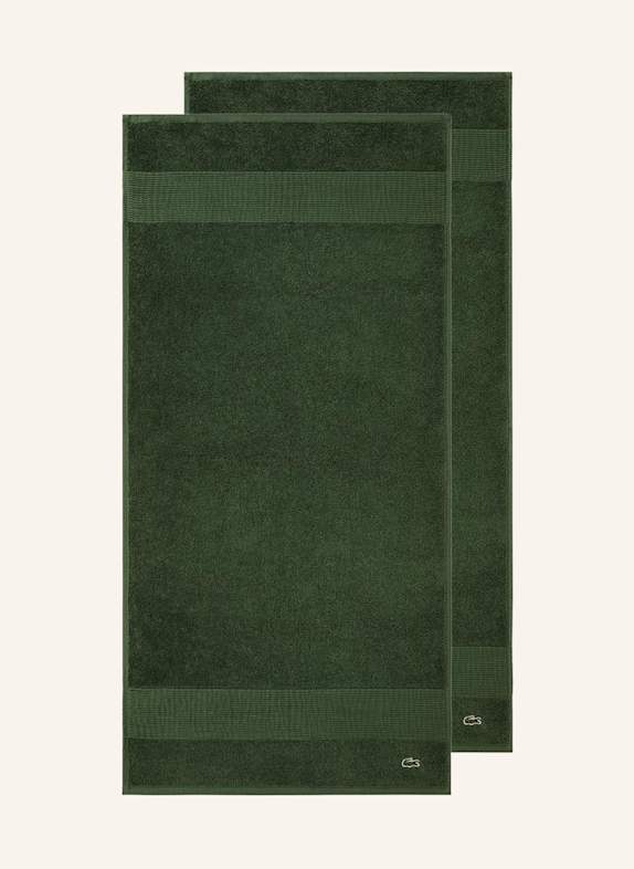 LACOSTE Handtuch 2er Set LLECROCO GRÜN
