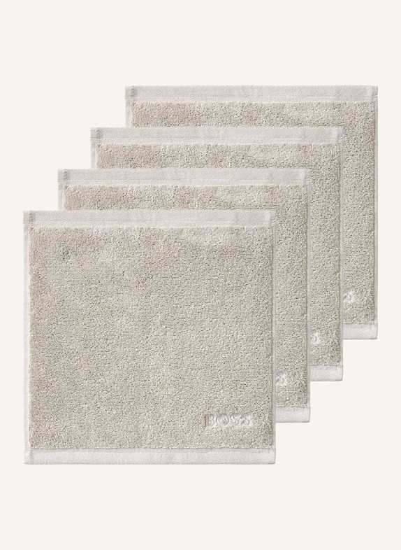 BOSS Waschlappen 4er Set LOFT CREME