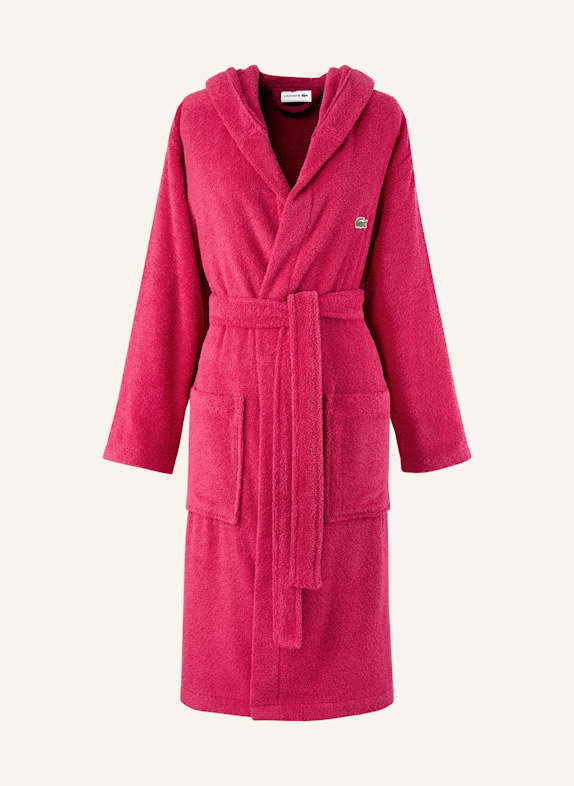LACOSTE Bademantel LOPEN ROT