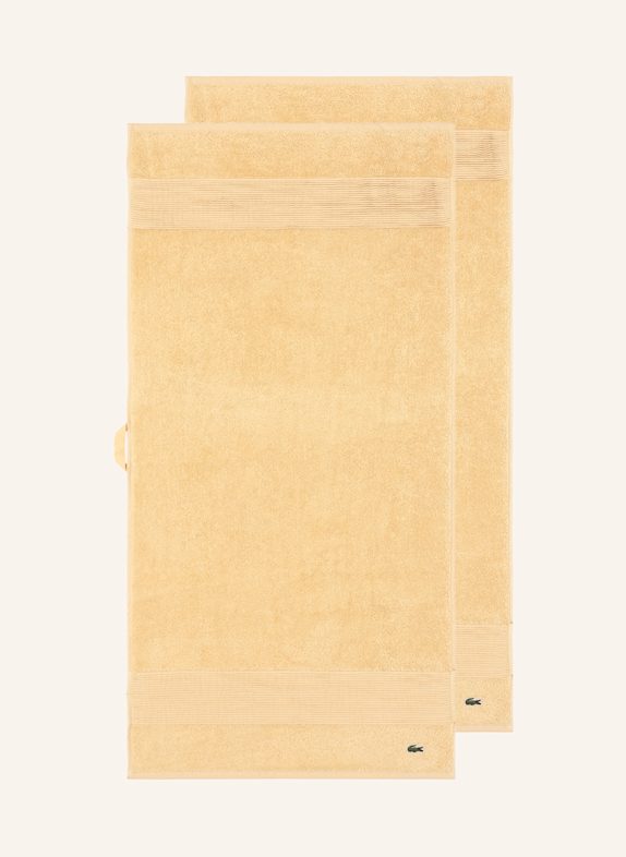 LACOSTE Handtuch 2er Set LLECROCO BEIGE