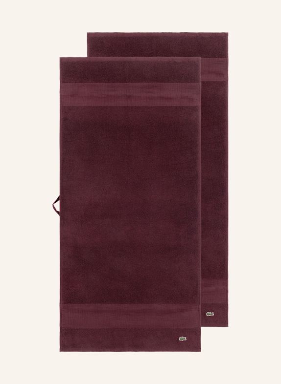 LACOSTE Handtuch 2er Set LLECROCO ROT