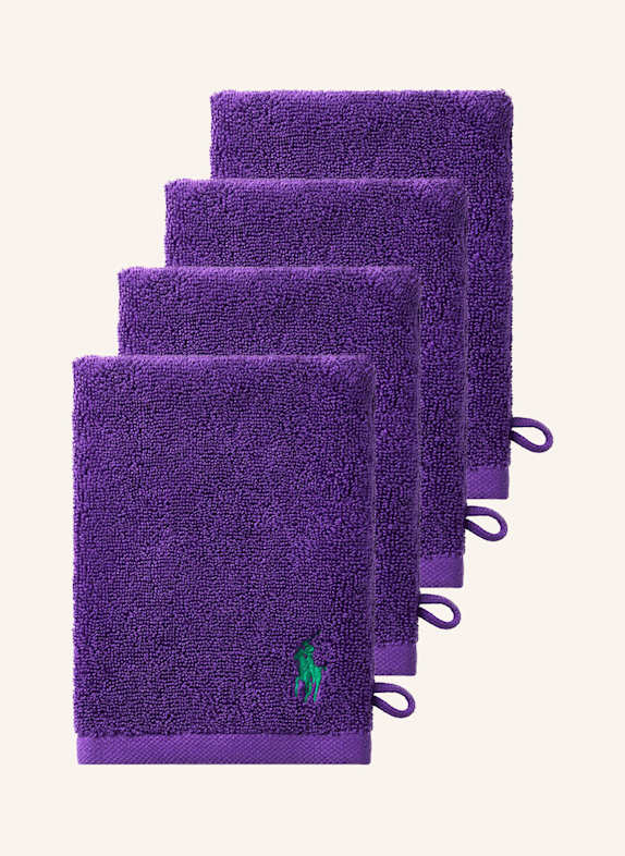 RALPH LAUREN HOME Waschhandschuh 4er Set POLOPLAYER LILA