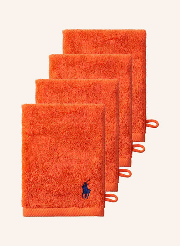 RALPH LAUREN HOME Waschhandschuh 4er Set POLOPLAYER ORANGE