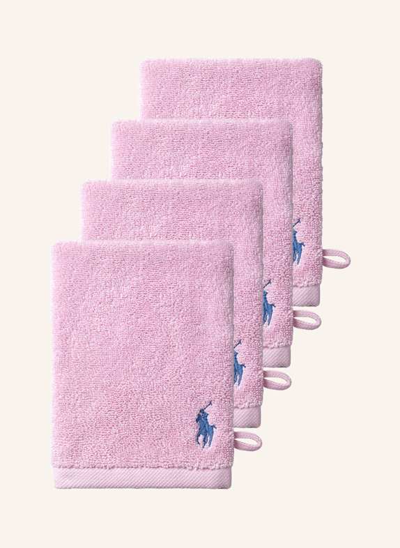 RALPH LAUREN HOME Waschhandschuh 4er Set POLOPLAYER ROSA