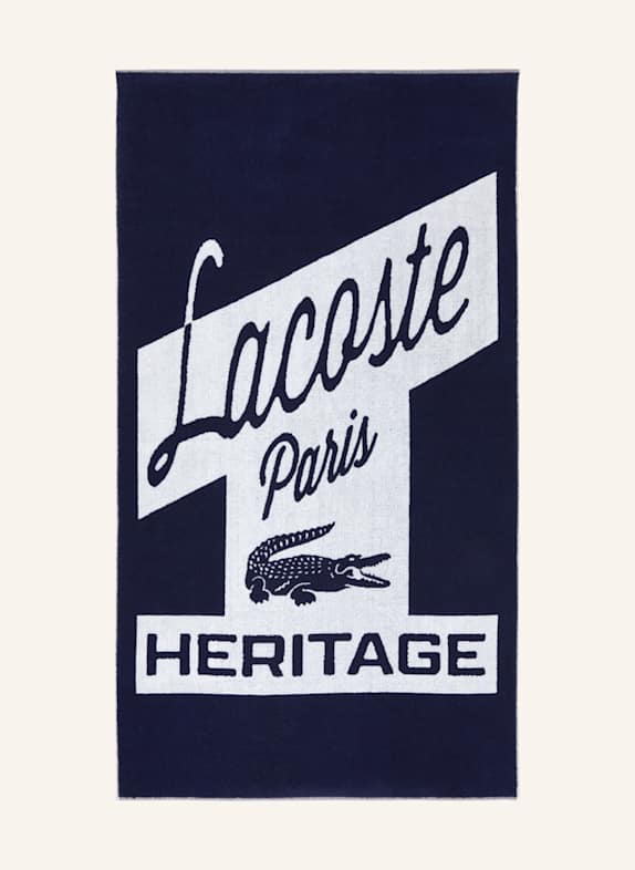 LACOSTE Strandtuch LRETRO DUNKELBLAU
