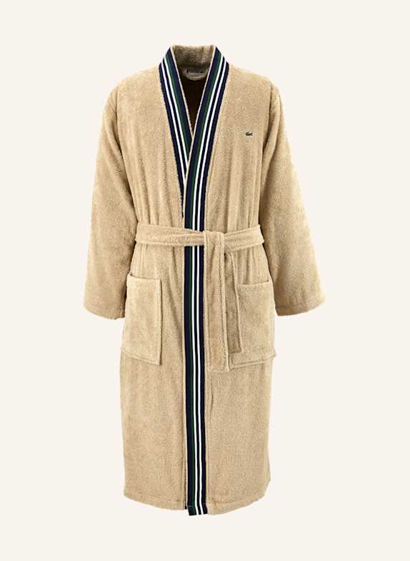 LACOSTE Bademantel LCLUB BRAUN