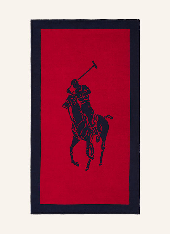 RALPH LAUREN HOME Strandtuch POLOJACQ DUNKELBLAU/ ROT