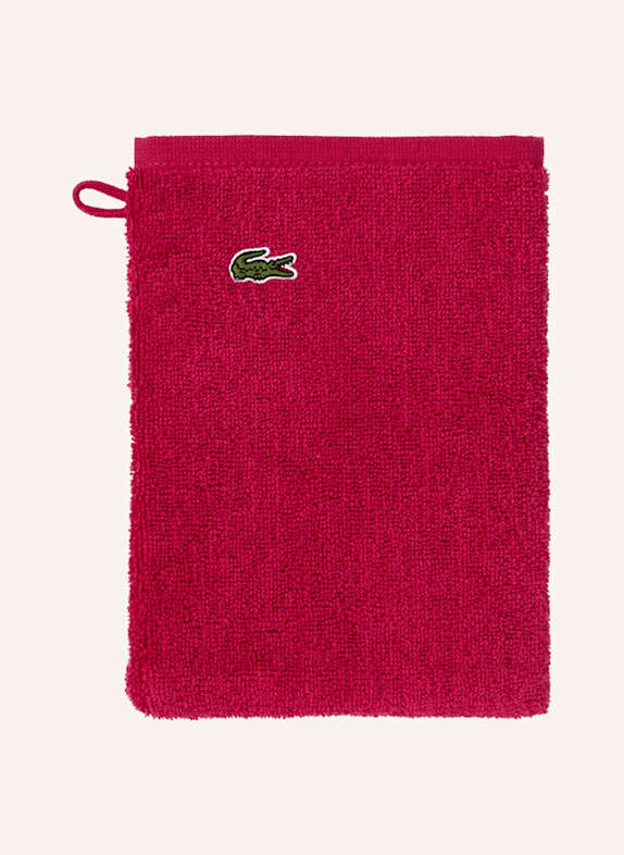 LACOSTE Waschhandschuh 4er Set LLECROCO FUCHSIA