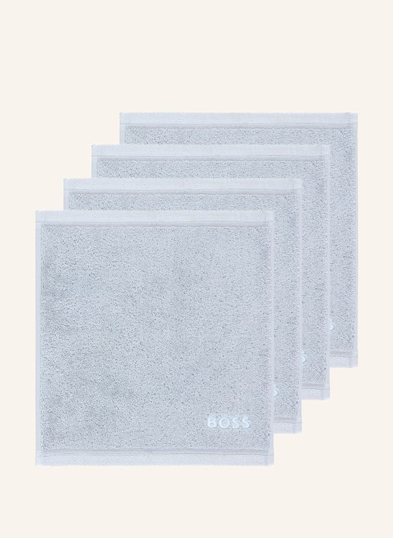 BOSS Waschlappen 4er Set LOFT HELLBLAU