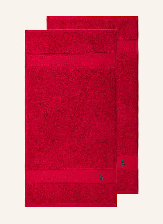 RALPH LAUREN HOME Gästetuch 2er Set POLOPLAYER ROT