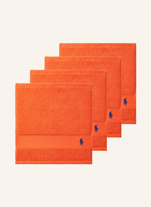 RALPH LAUREN HOME Waschhandschuh 4er Set POLOPLAYER ORANGE