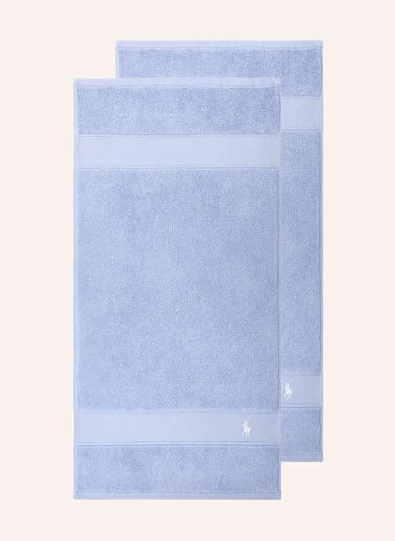 RALPH LAUREN HOME Gästetuch 2er Set POLOPLAYER HELLBLAU