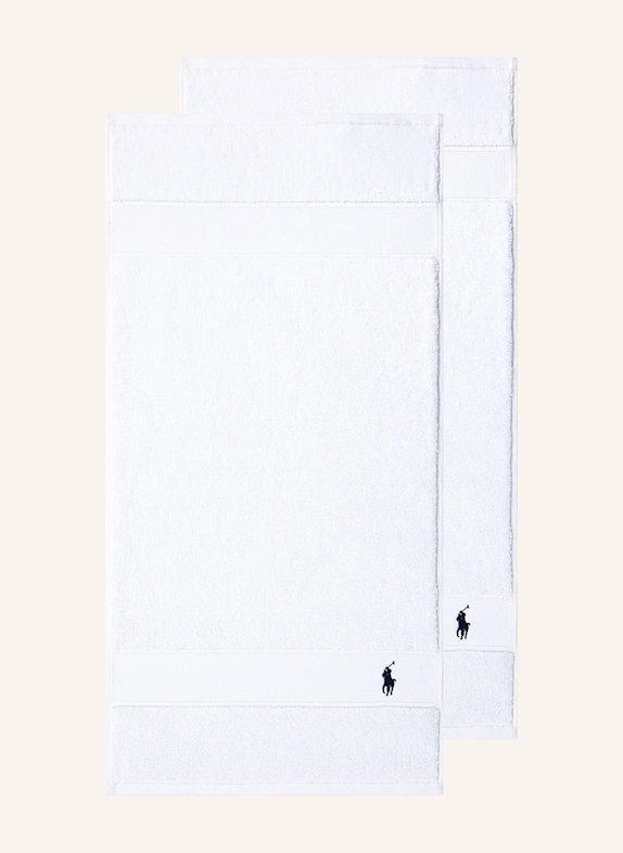 RALPH LAUREN HOME Gästetuch 2er Set POLOPLAYER WEISS