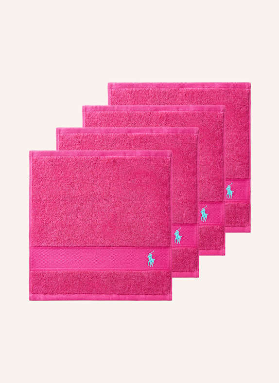 RALPH LAUREN HOME Waschhandschuh 4er Set POLOPLAYER PINK