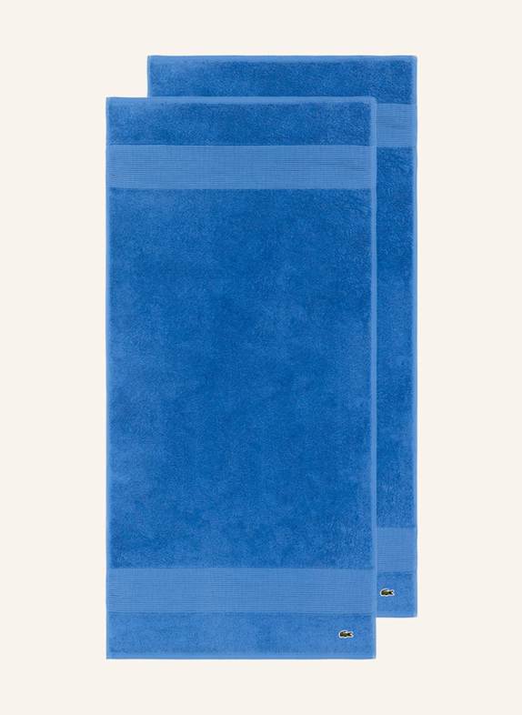 LACOSTE Handtuch 2er Set LLECROCO HELLBLAU