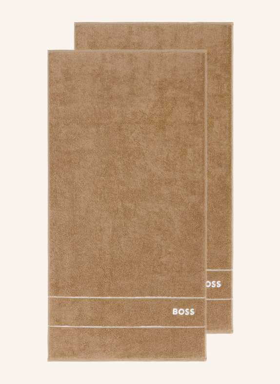BOSS Handtuch 2er Set PLAIN HELLBRAUN