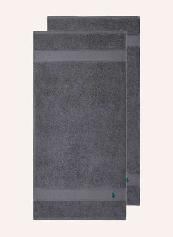 RALPH LAUREN HOME Handtuch POLOPLAYER DUNKELGRAU