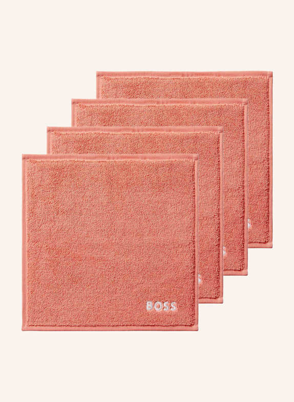 BOSS Waschlappen 4er Set PLAIN ORANGE