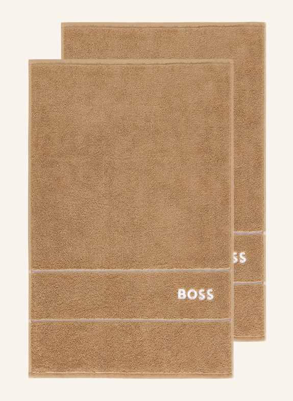 BOSS Gästetuch 2er Set PLAIN HELLBRAUN