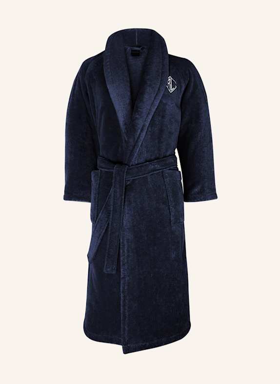 RALPH LAUREN HOME Bademantel LANGDON DUNKELBLAU
