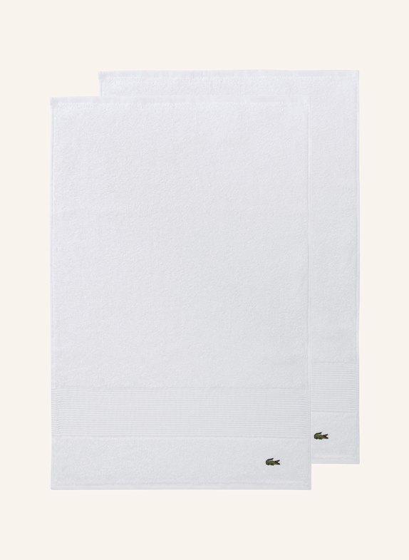 LACOSTE Gästetuch 2er Set LLECROCO WEISS