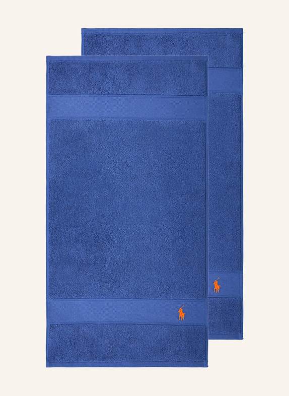 RALPH LAUREN HOME Gästetuch 2er Set POLOPLAYER BLAU