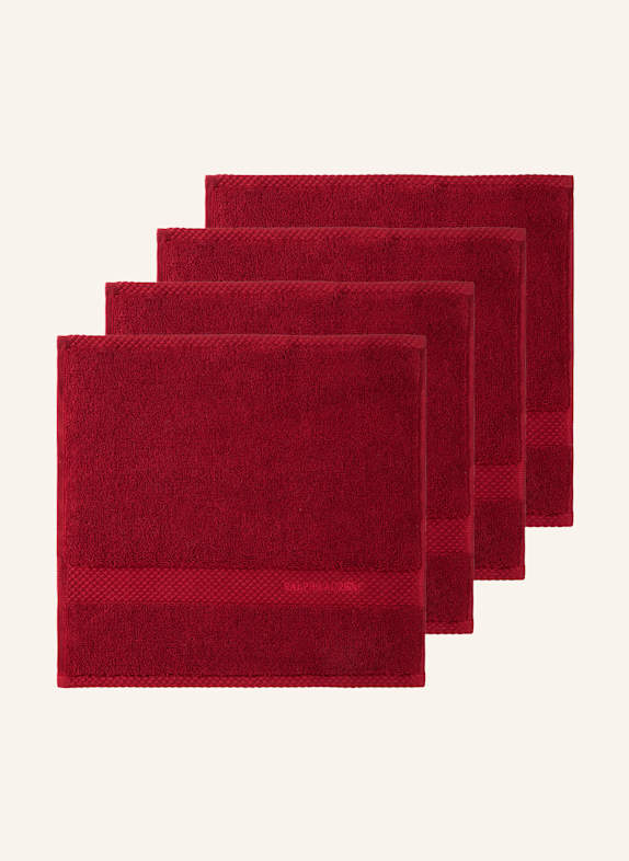 RALPH LAUREN HOME Waschlappen 4er Set AVENUE ROT