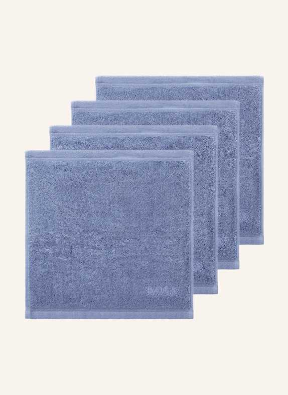 BOSS Waschlappen 4er Set LOFT HELLBLAU