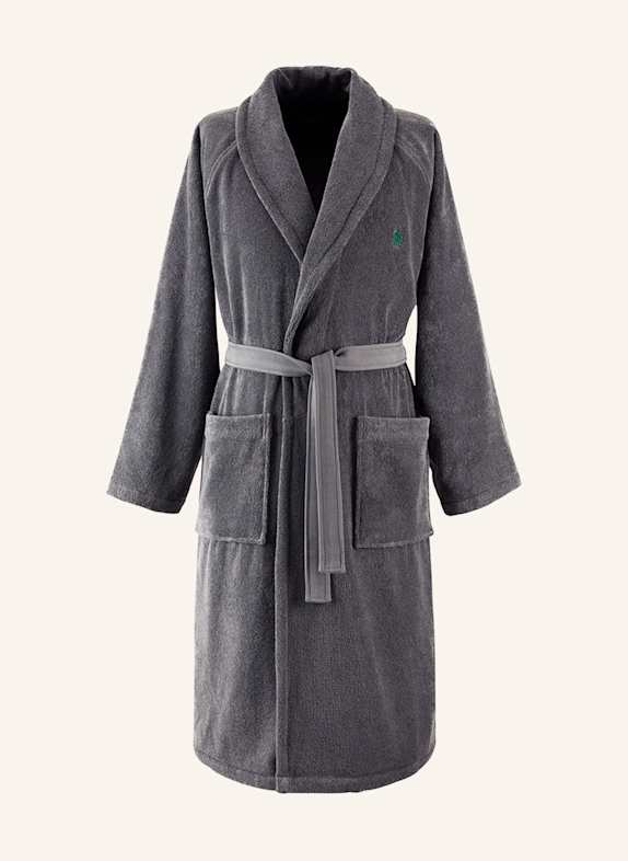 RALPH LAUREN HOME Bademantel POLOPLAYER DUNKELGRAU