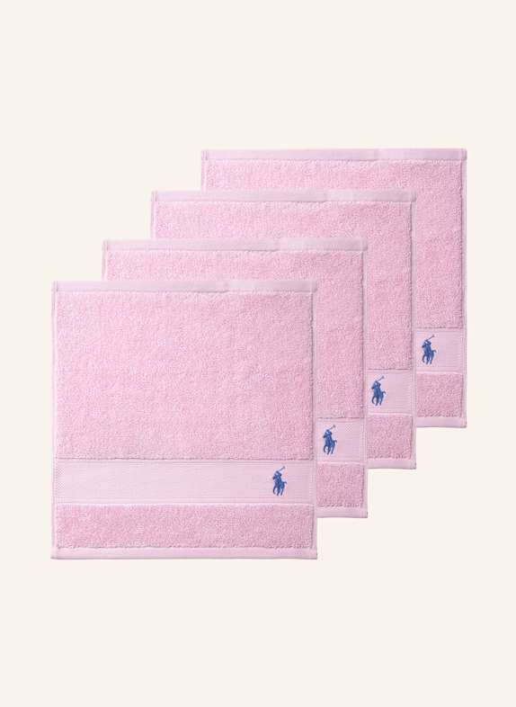 RALPH LAUREN HOME Waschhandschuh 4er Set POLOPLAYER ROSA