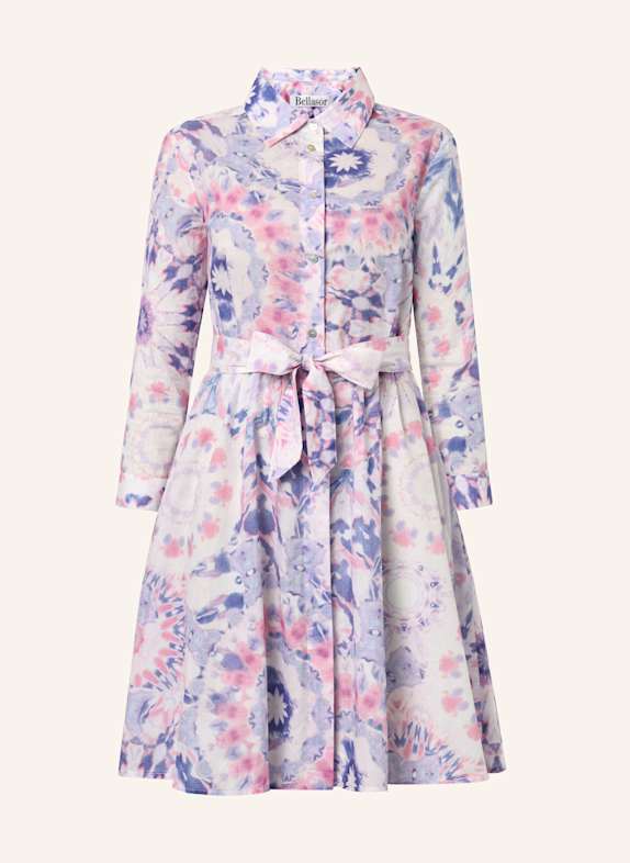 Bellasor Hemdblusenkleid FLORA WEISS/ ROSA/ HELLBLAU/ LILA