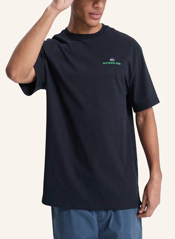 QUIKSILVER T-Shirt UPSIDE DOWN SCHWARZ