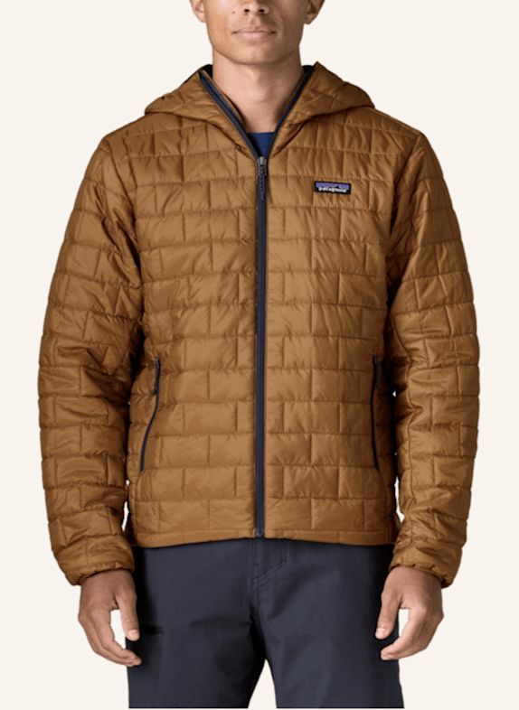 patagonia Leichte Jacke NANO PUFF HOODY BRAUN
