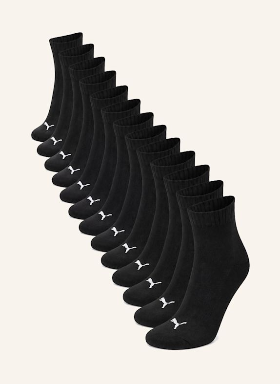 PUMA Socken QUARTER 12-PACK SCHWARZ