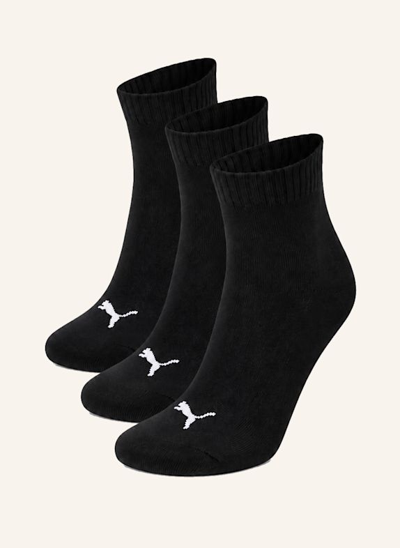 PUMA Socken QUARTER 3-PACK SCHWARZ