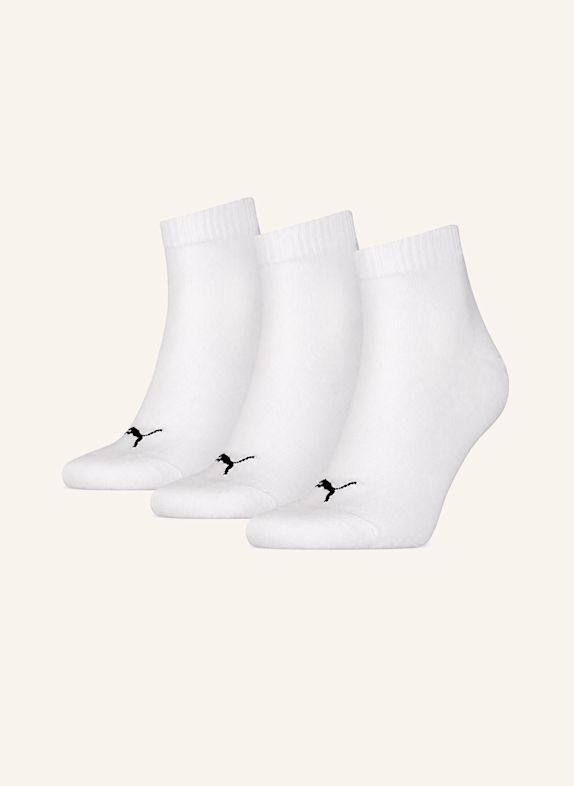 PUMA Socken QUARTER 3-PACK WEISS
