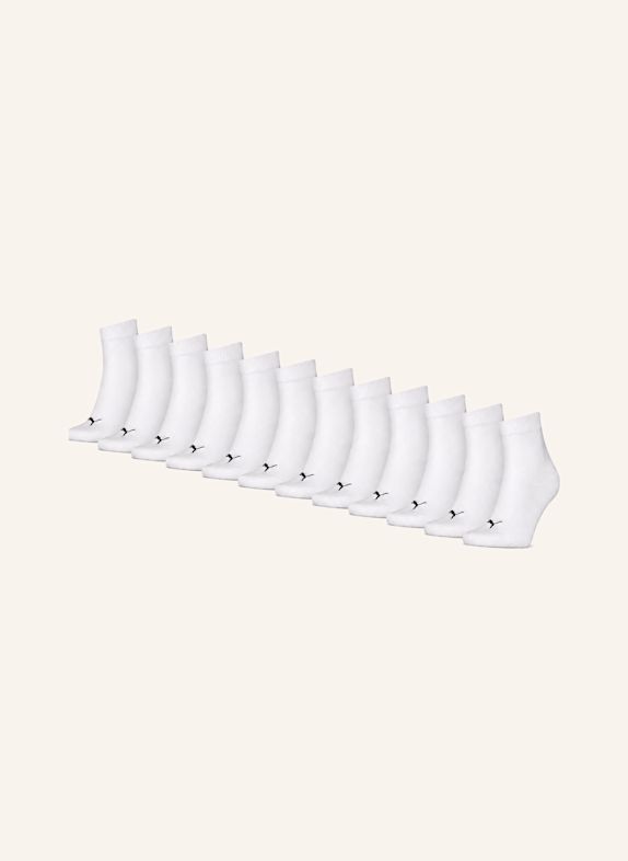 PUMA Socken QUARTER 12-PACK WEISS