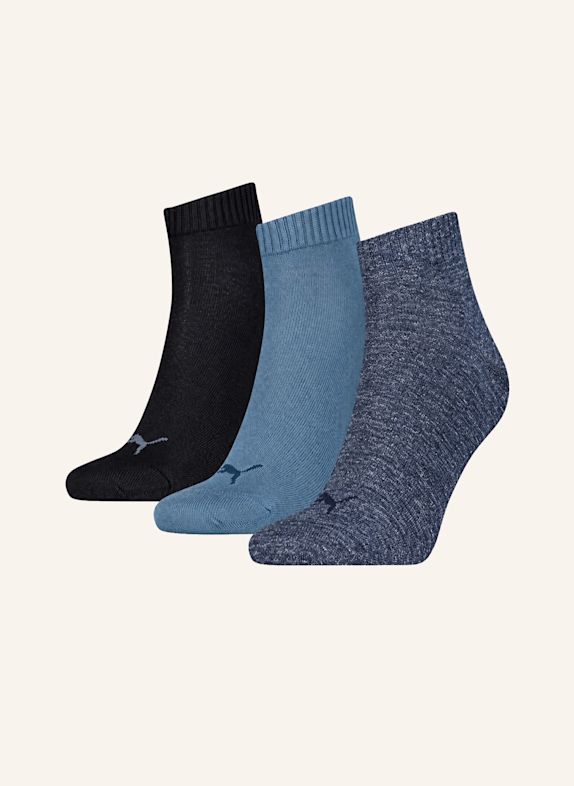PUMA Socken QUARTER 3-PACK BLAU