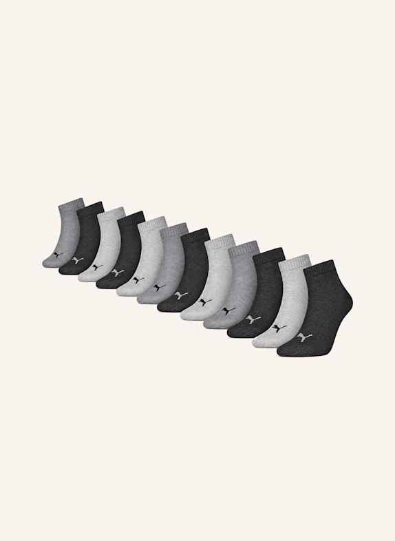 PUMA Socken QUARTER 12-PACK GRAU