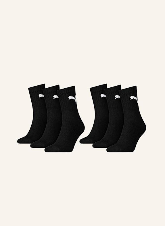 PUMA Sportsocken SHORT CREW 6-PACK SCHWARZ