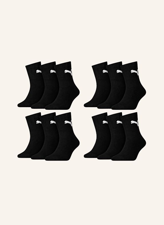 PUMA Sportsocken SHORT CREW 12-PACK SCHWARZ