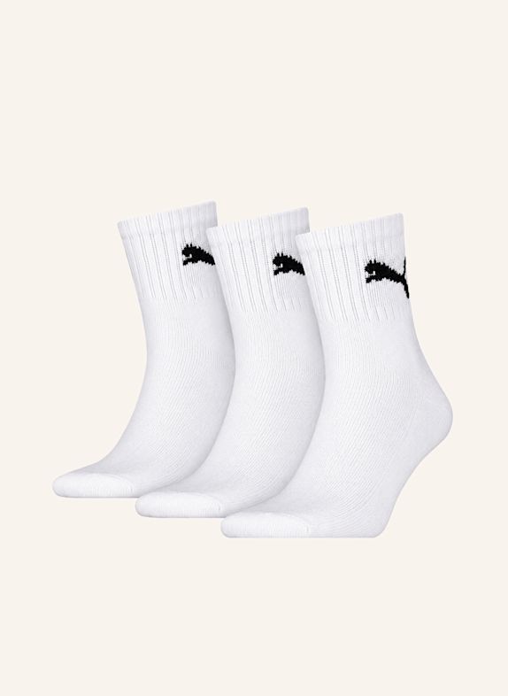 PUMA Sportsocken SHORT CREW 3-PACK WEISS