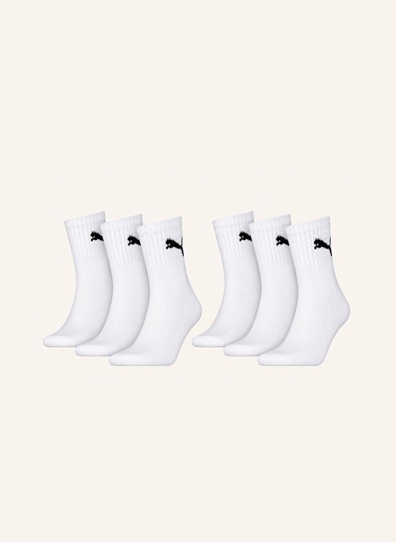 PUMA Sportsocken SHORT CREW 6-PACK WEISS