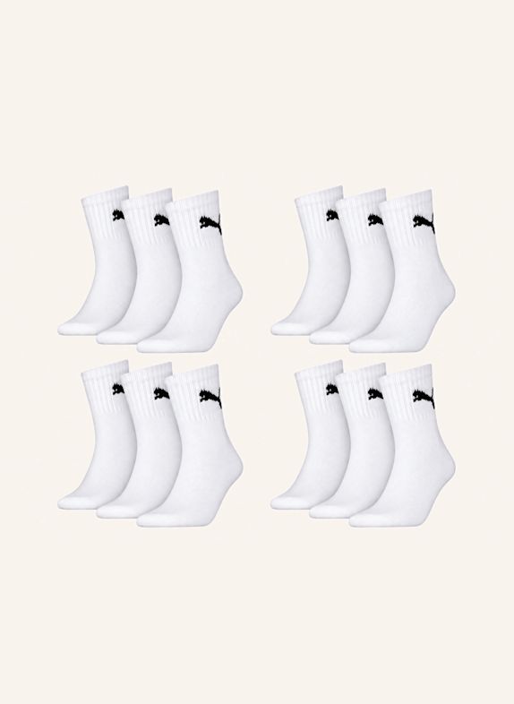 PUMA Sportsocken SHORT CREW 12-PACK WEISS
