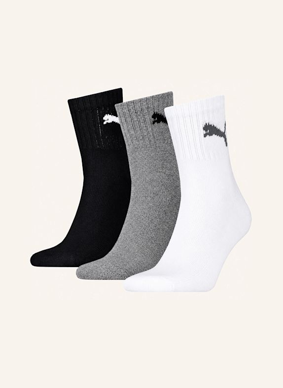 PUMA Sportsocken SHORT CRWE 3-PACK ECRU