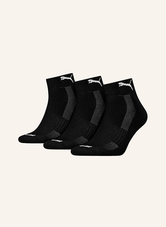 PUMA Socken QUARTER CUSHIONED 3-PACK SCHWARZ