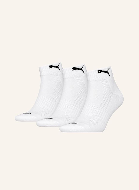 PUMA Socken QUARTER CUSHIONED 3-PACK WEISS