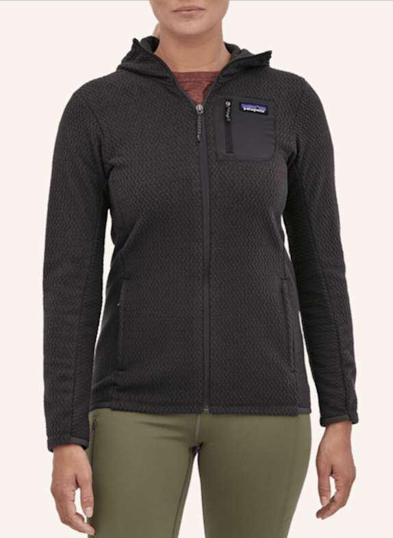 patagonia Fleece R1 AIR FULL ZIP BLACK SCHWARZ
