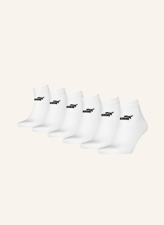 PUMA 6er-Pack Socken ELEMENTS QUARTER WEISS
