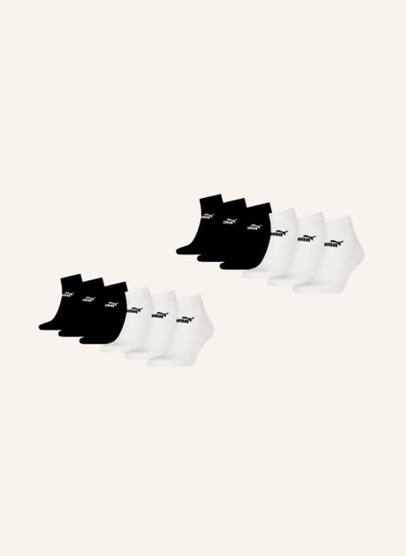 PUMA 12er-Pack Socken ELEMENTS QUARTER ECRU